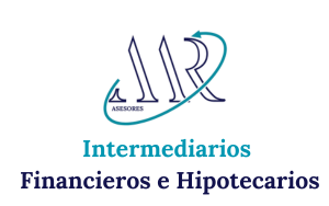 Logotipo de MRP ASESORES: Intermediarios Financieros e Hipotecarios, con diseño moderno y colores azul y verde.