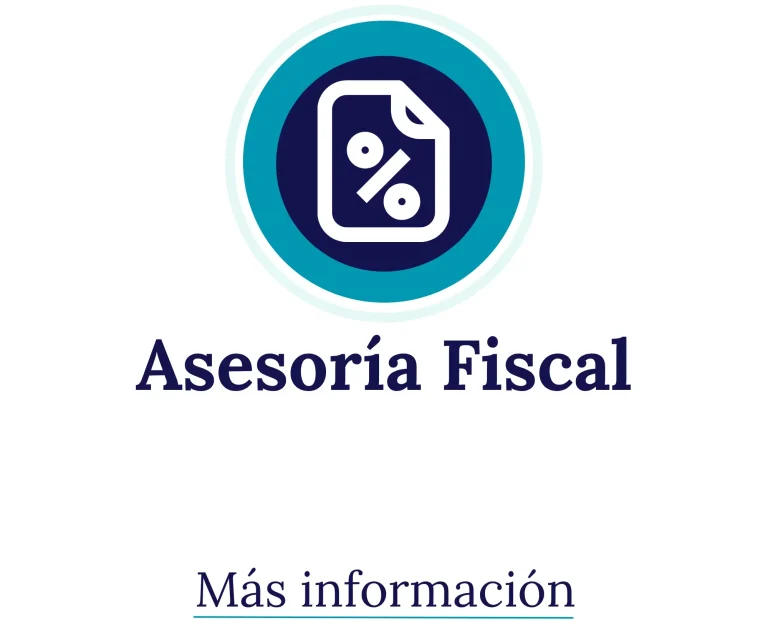 Logo de Asesoría Fiscal con ícono de documento y símbolo de porcentaje.